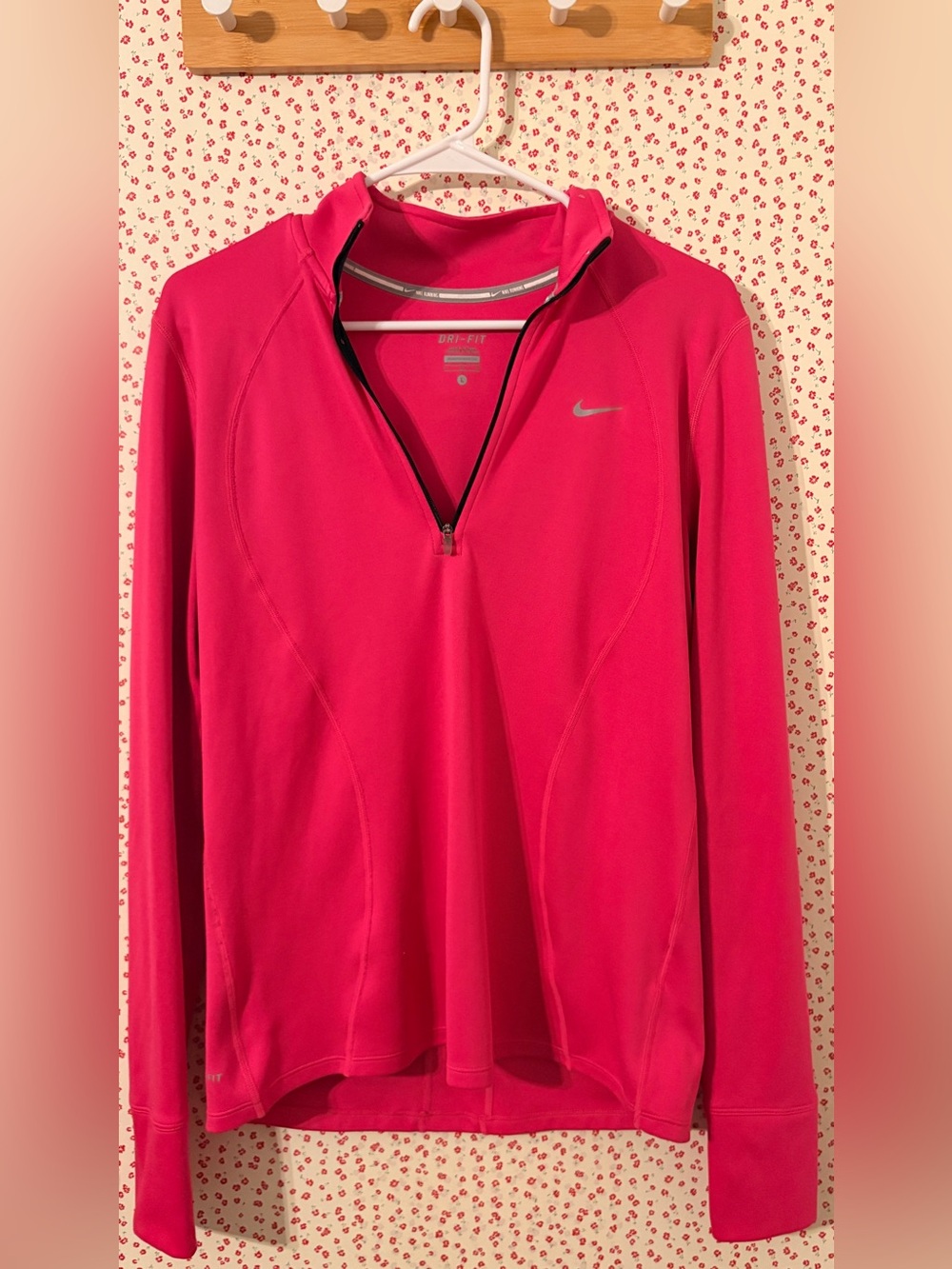 Nike Hot Pink Quarter Zip Dri-FIT Pullover